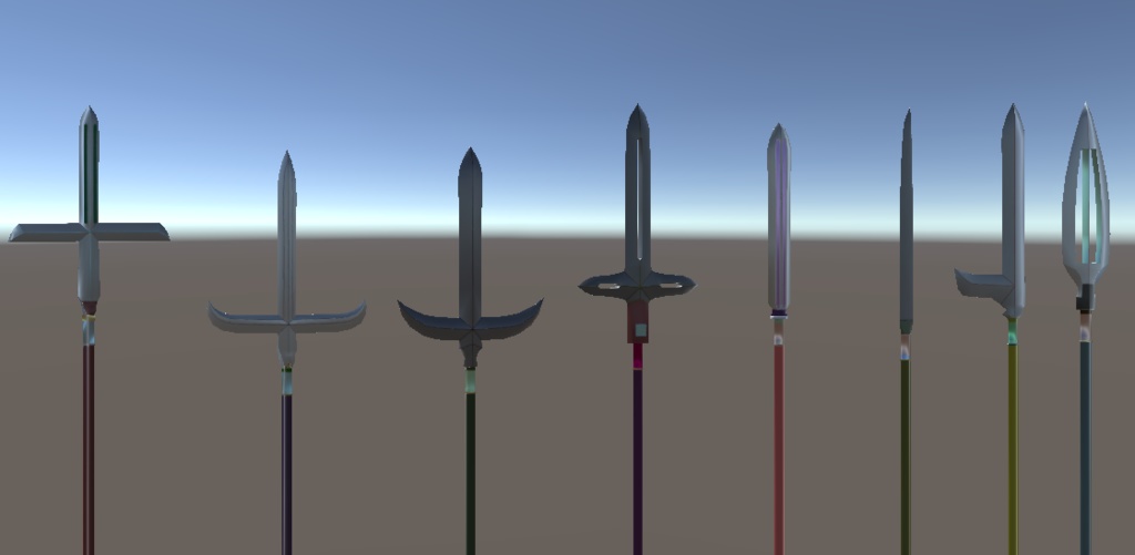 【3Dモデル】槍8種