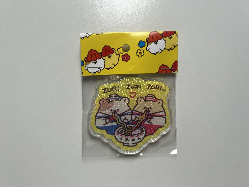 ハムスターのアクリルキーホルダー（ラーメン）