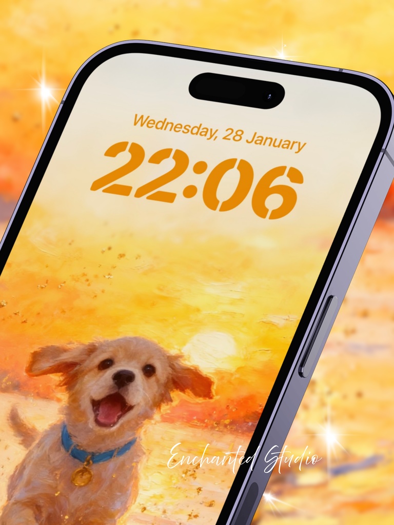 【スマホ用壁紙】ゴールデンレトリバー / Golden Retriever -わんちゃんシリーズ