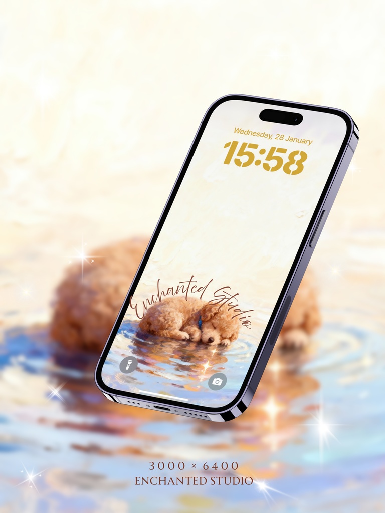 【スマホ用壁紙】トイプードル/PoodleTeddy -わんちゃんシリーズ