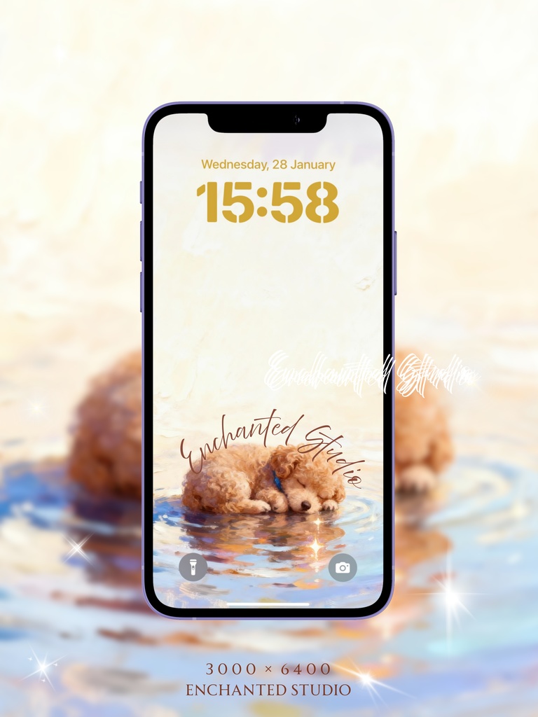 【スマホ用壁紙】トイプードル/PoodleTeddy -わんちゃんシリーズ