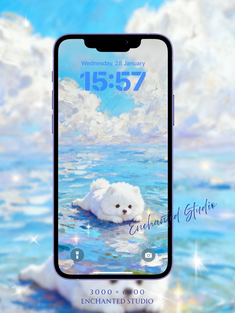 【スマホ用壁紙】ポメラニアン / Pomeranian -わんちゃんシリーズ