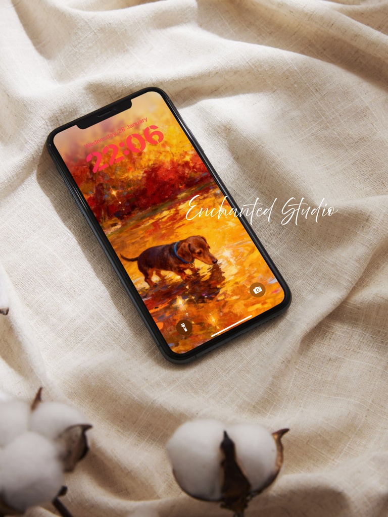 【スマホ用壁紙】ダックスフンド / Dachshund -わんちゃんシリーズ