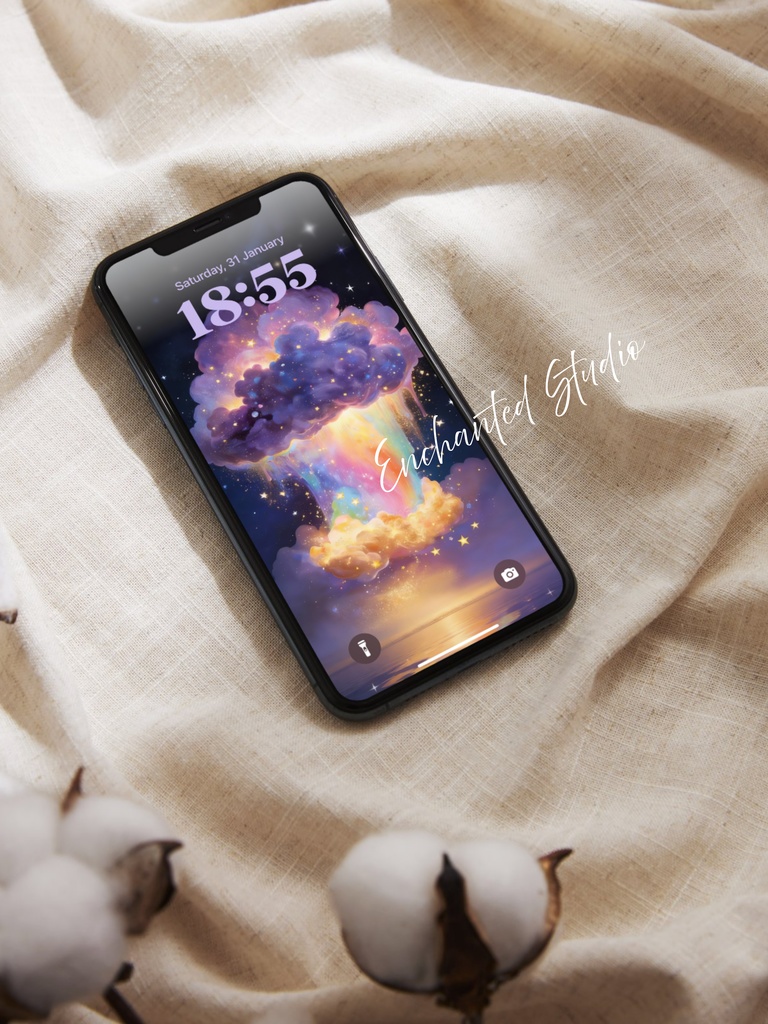 【スマホ壁紙】奇跡を降らせる「魔法の星雲」|運気覚醒・現状打破