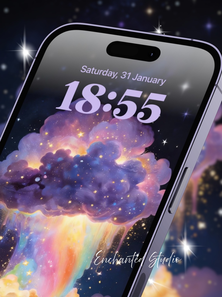 【スマホ壁紙】奇跡を降らせる「魔法の星雲」|運気覚醒・現状打破