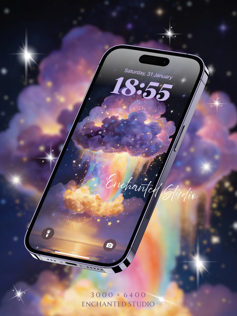 【スマホ壁紙】奇跡を降らせる「魔法の星雲」|運気覚醒・現状打破