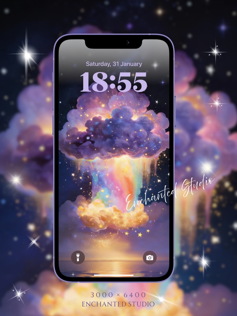 【スマホ壁紙】奇跡を降らせる「魔法の星雲」|運気覚醒・現状打破