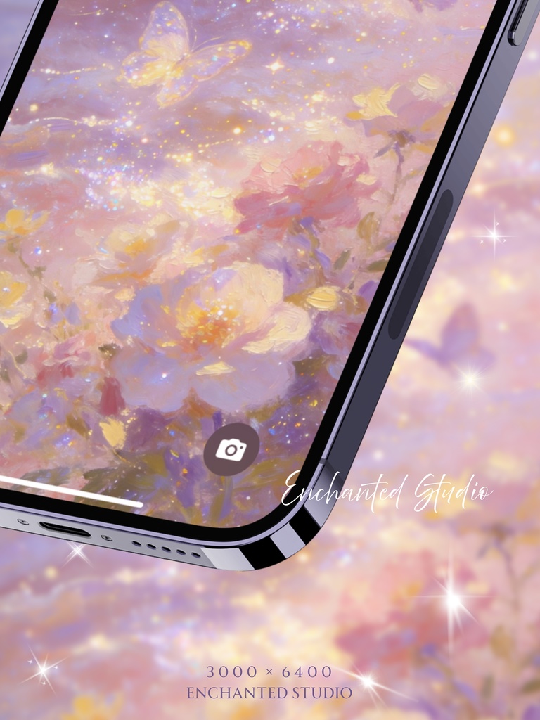 【スマホ壁紙】光輝く「星海と蝶」|運気転換・チャンスを引き寄せる