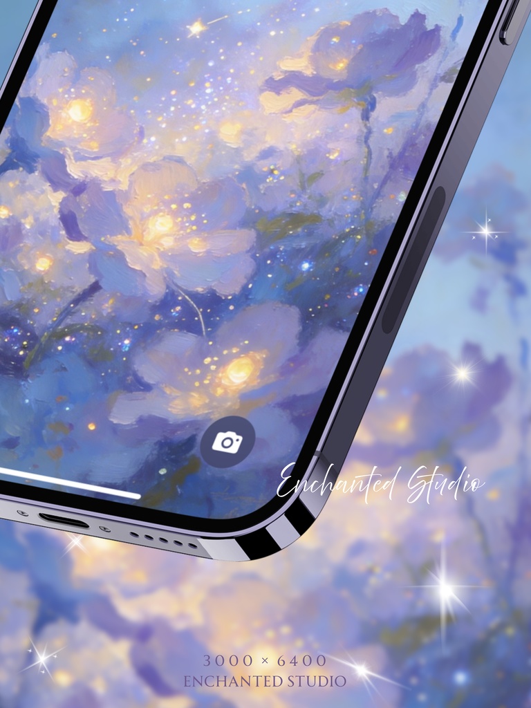 【スマホ壁紙】静寂に灯る「星屑の花園」|ヒーリング・心の平安