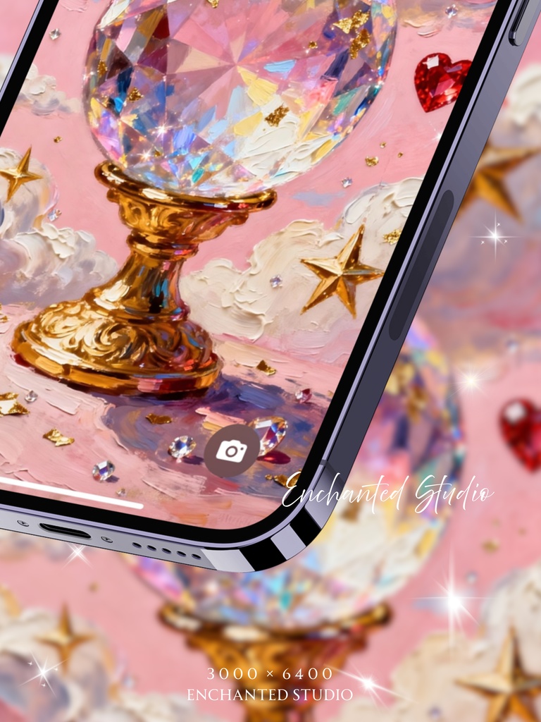 【スマホ壁紙】願望実現の「魔法の水晶」|引き寄せ・愛と豊かさの結晶