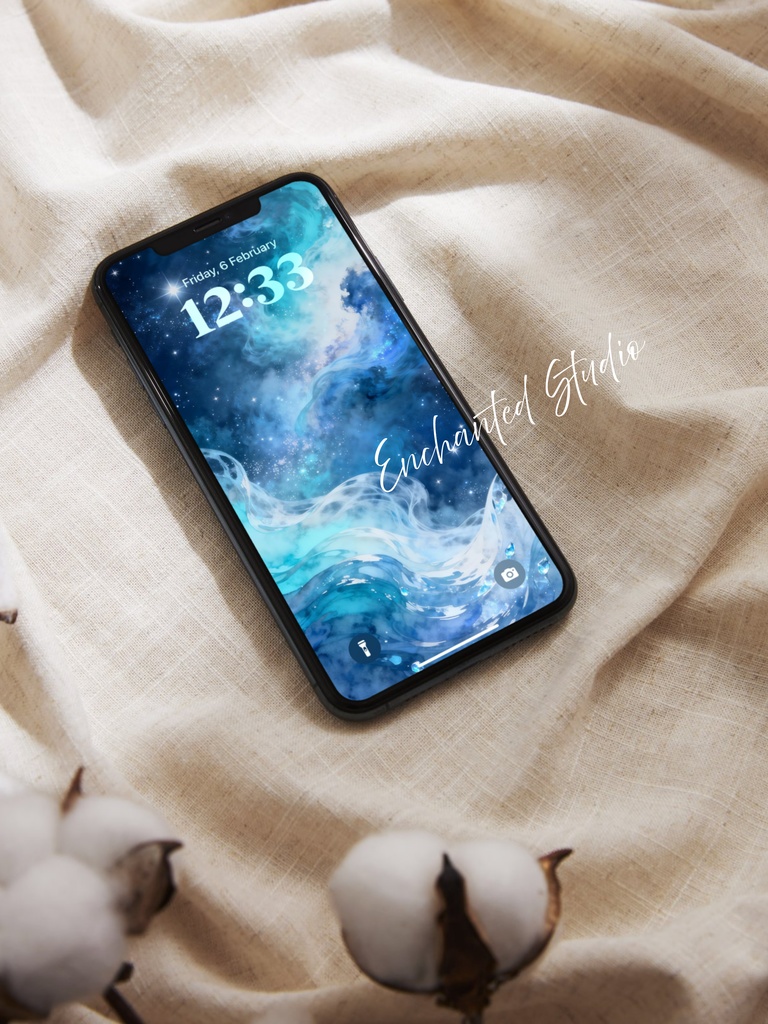 【スマホ壁紙】静寂の「アクア・ネブラ」|心の浄化・思考のクリア化