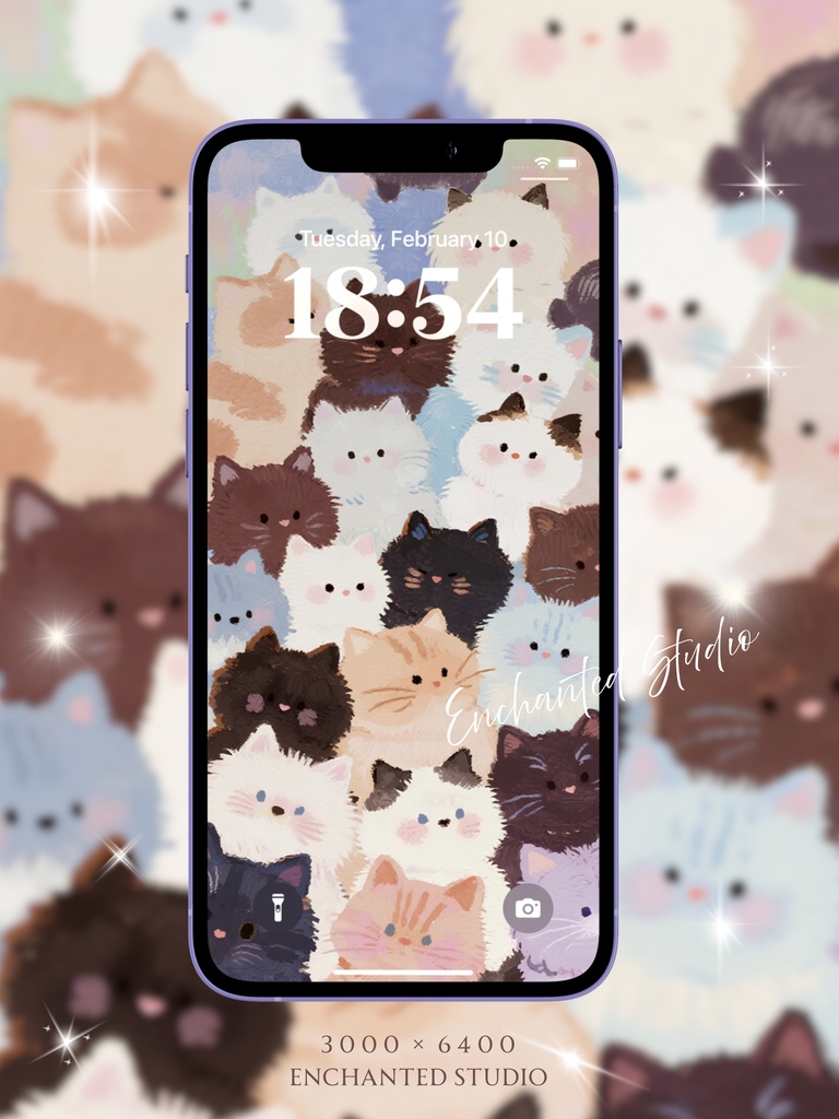 【スマホ壁紙】猫のアーカイブ — もふもふマシュマロ猫