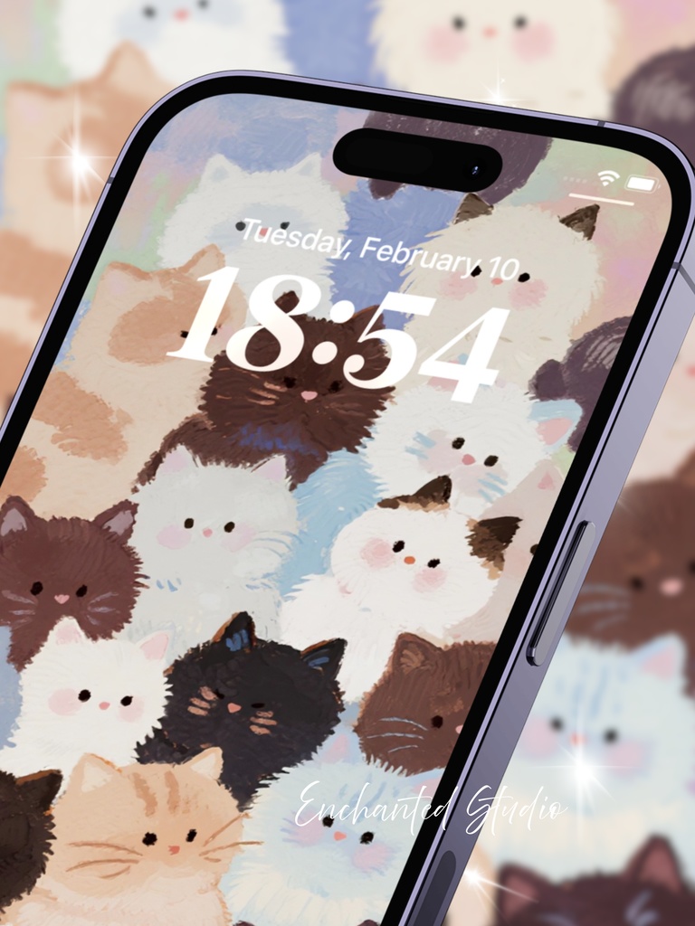 【スマホ壁紙】猫のアーカイブ — もふもふマシュマロ猫