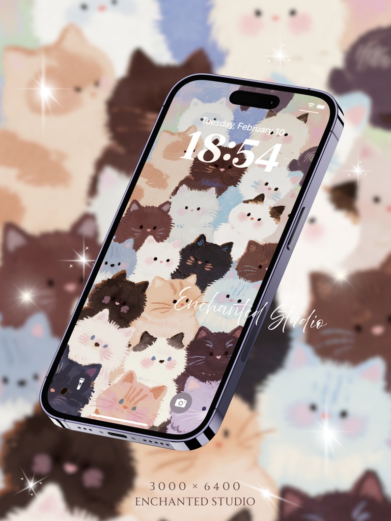 【スマホ壁紙】猫のアーカイブ — もふもふマシュマロ猫