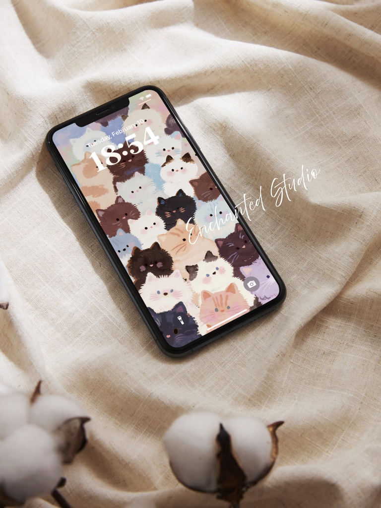 【スマホ壁紙】猫のアーカイブ — もふもふマシュマロ猫