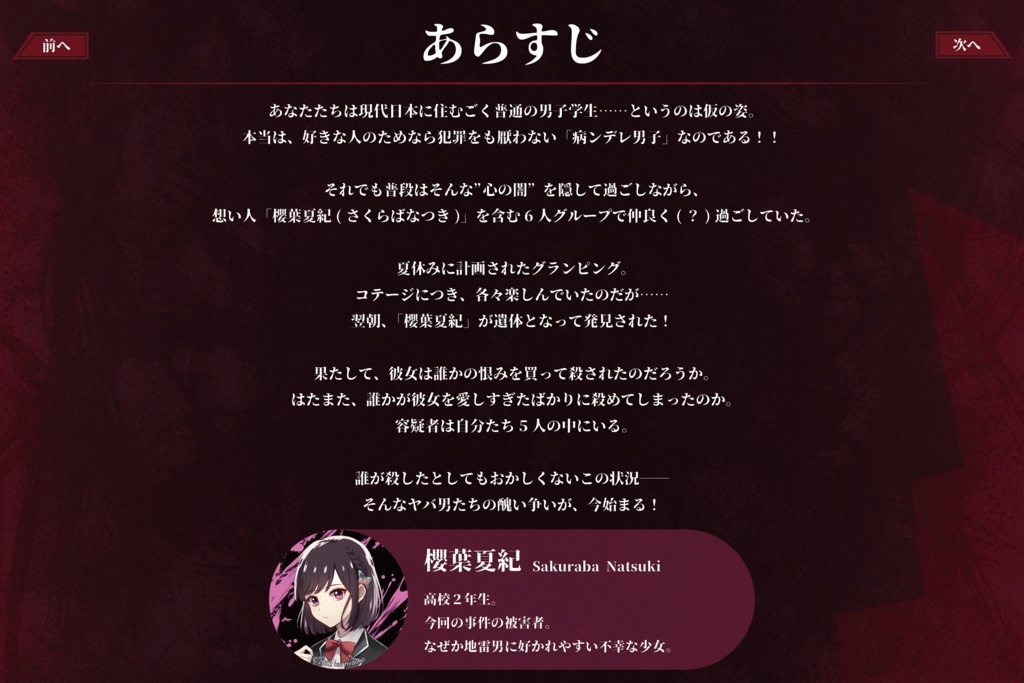 【マダミス】容疑者は全員病ンデレ男?!神田家別荘殺人事件【GMレス可5人用】