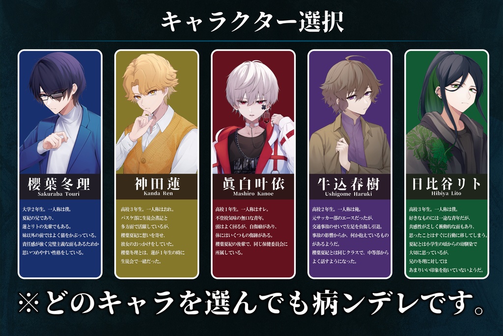 【マダミス】容疑者は全員病ンデレ男?!蝶屋敷での真相究明【GMレス可5人用】