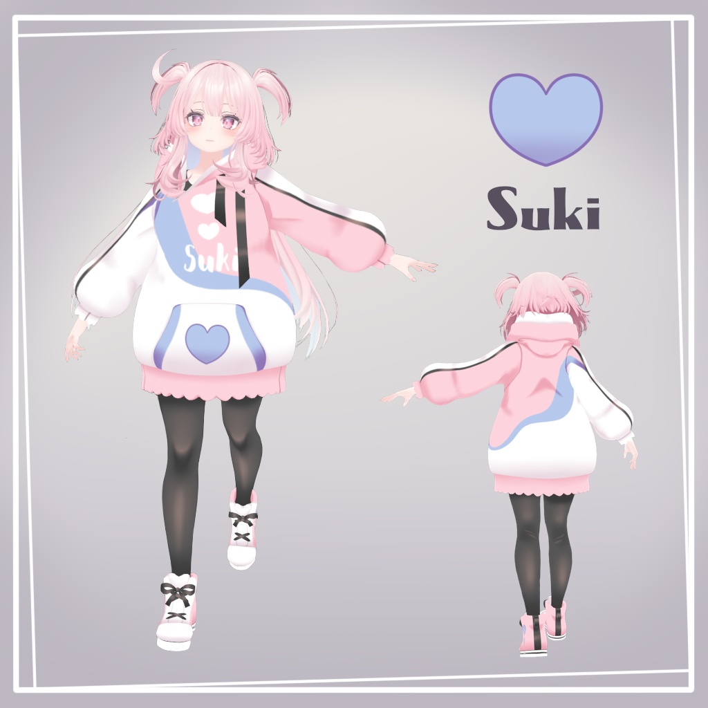 【セレスティア対応】Cute Ovesized Hoodie Sweater Outfit 3D - VRC