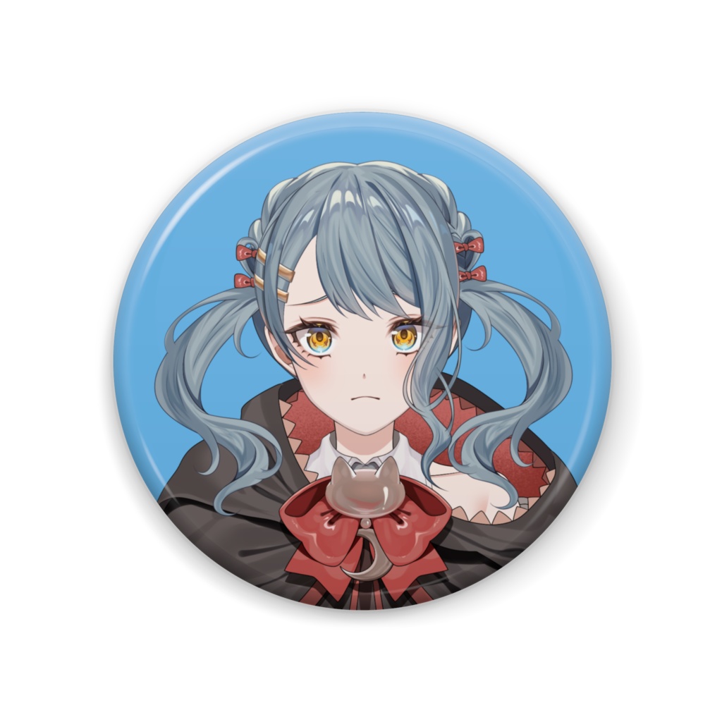 表情いっぱい！こまいさん缶バッチ ver.しょんぼり