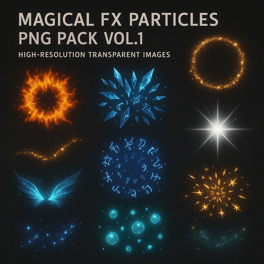 Magical FX Particles PNG Pack Vol.1 魔法パーティクル素材集