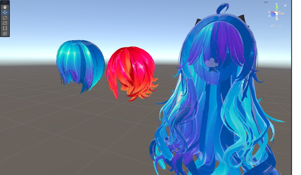 🌸グラデーション髪テクスチャ素材パック・10色セット【2048px/PNG】🌙