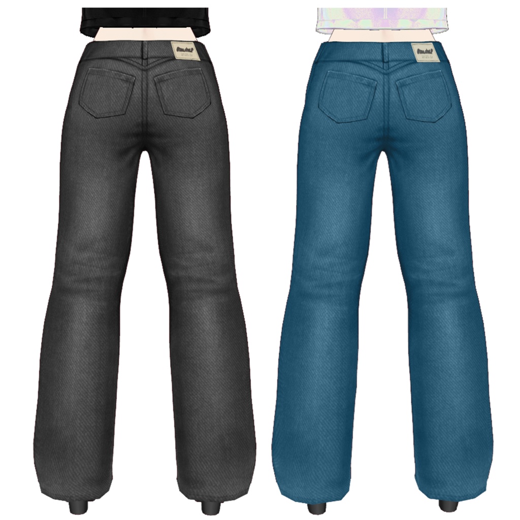 【VRoid】スリット入りデニム 2色