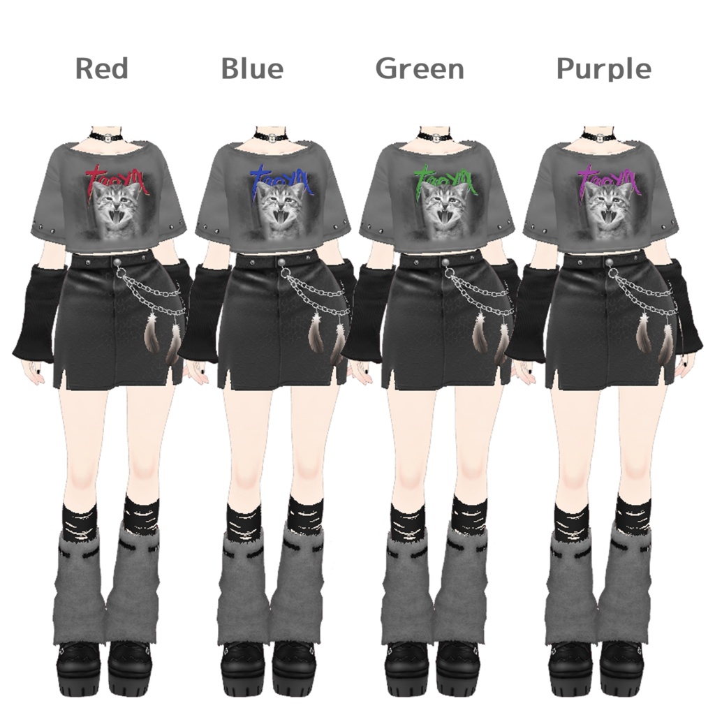 【VRoid】「ばんぎゃ」と「てんし」コーデセット【カラバリあり】