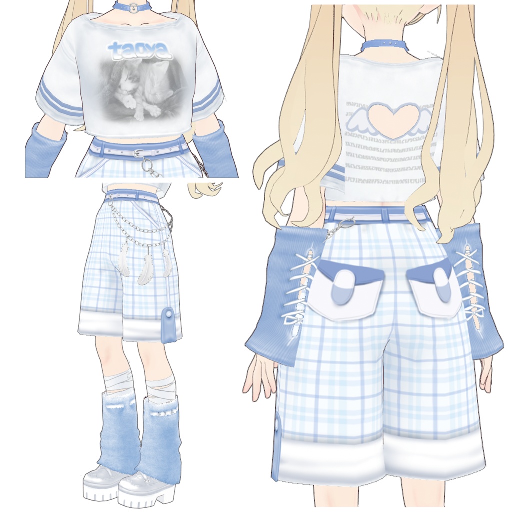 【VRoid】「ばんぎゃ」と「てんし」コーデセット【カラバリあり】