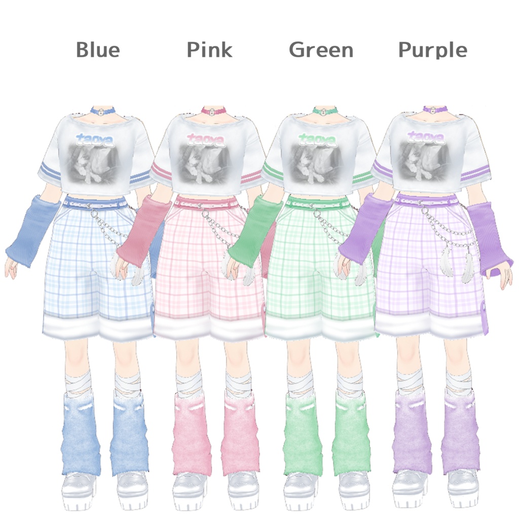 【VRoid】「ばんぎゃ」と「てんし」コーデセット【カラバリあり】