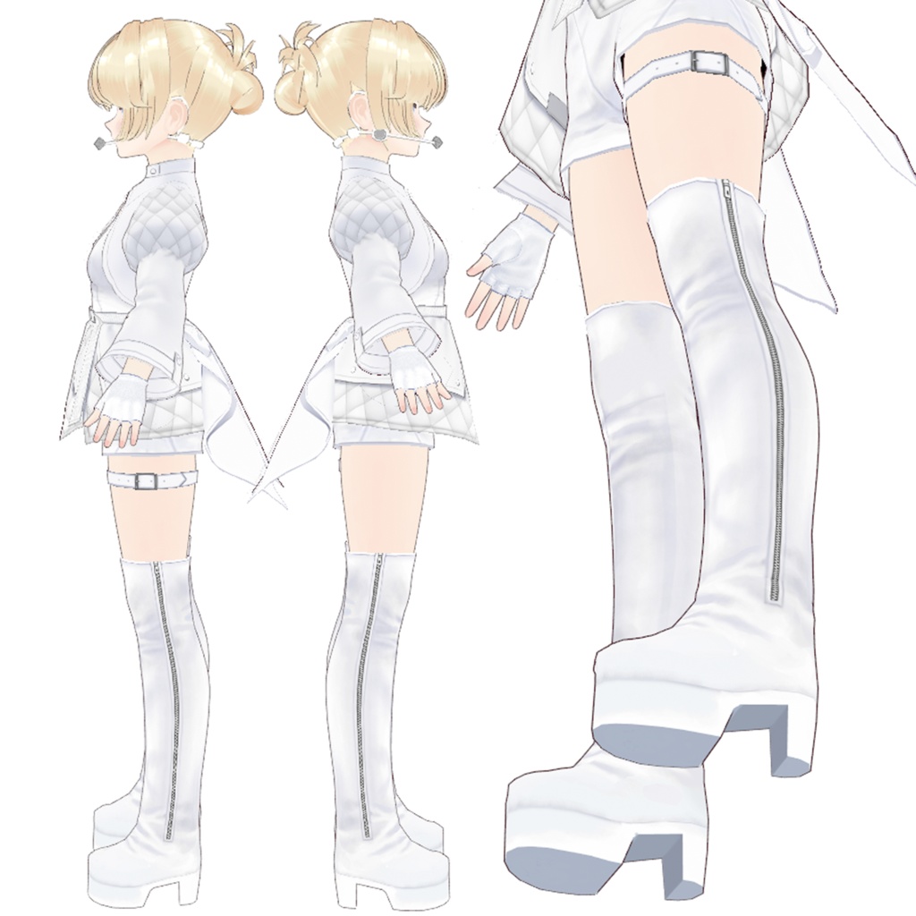 【VRoid】まっしろなアイドル衣装セット