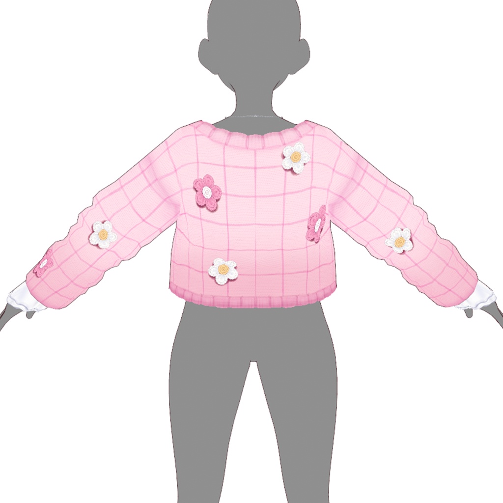 【VRoid】るんるん花柄トップス【7色】