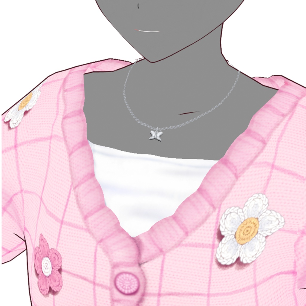 【VRoid】るんるん花柄トップス【7色】