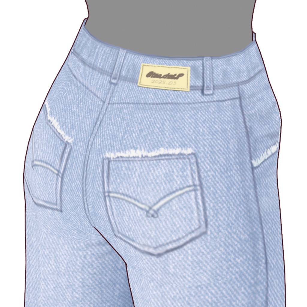 【VRoid】さざ波デニムジーンズ