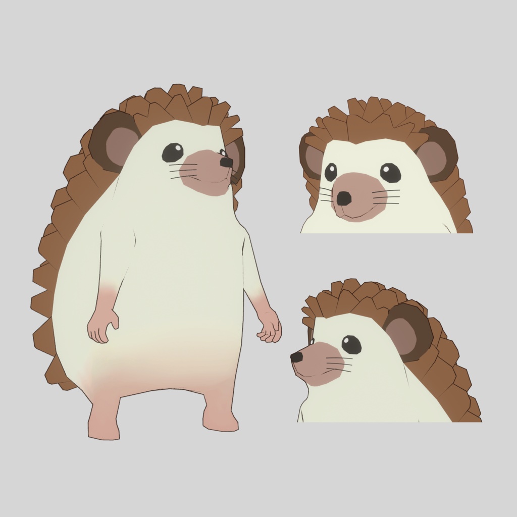 【VRchat想定】オリジナル3Dアバター はりすけ