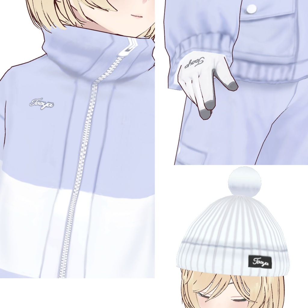 【VRoid】男女兼用スキーウェアセット