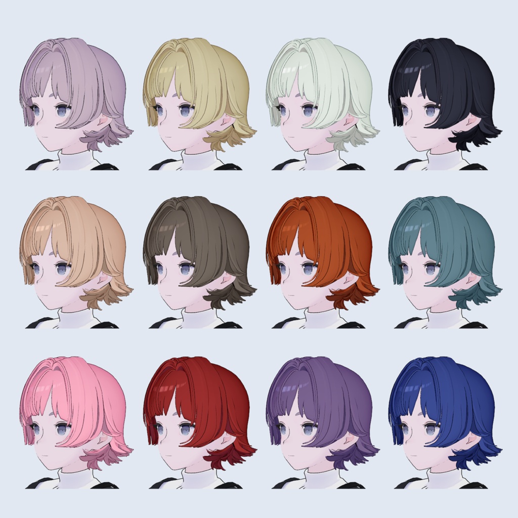はねっけショート(前髪2パターン)【Lapwing対応】