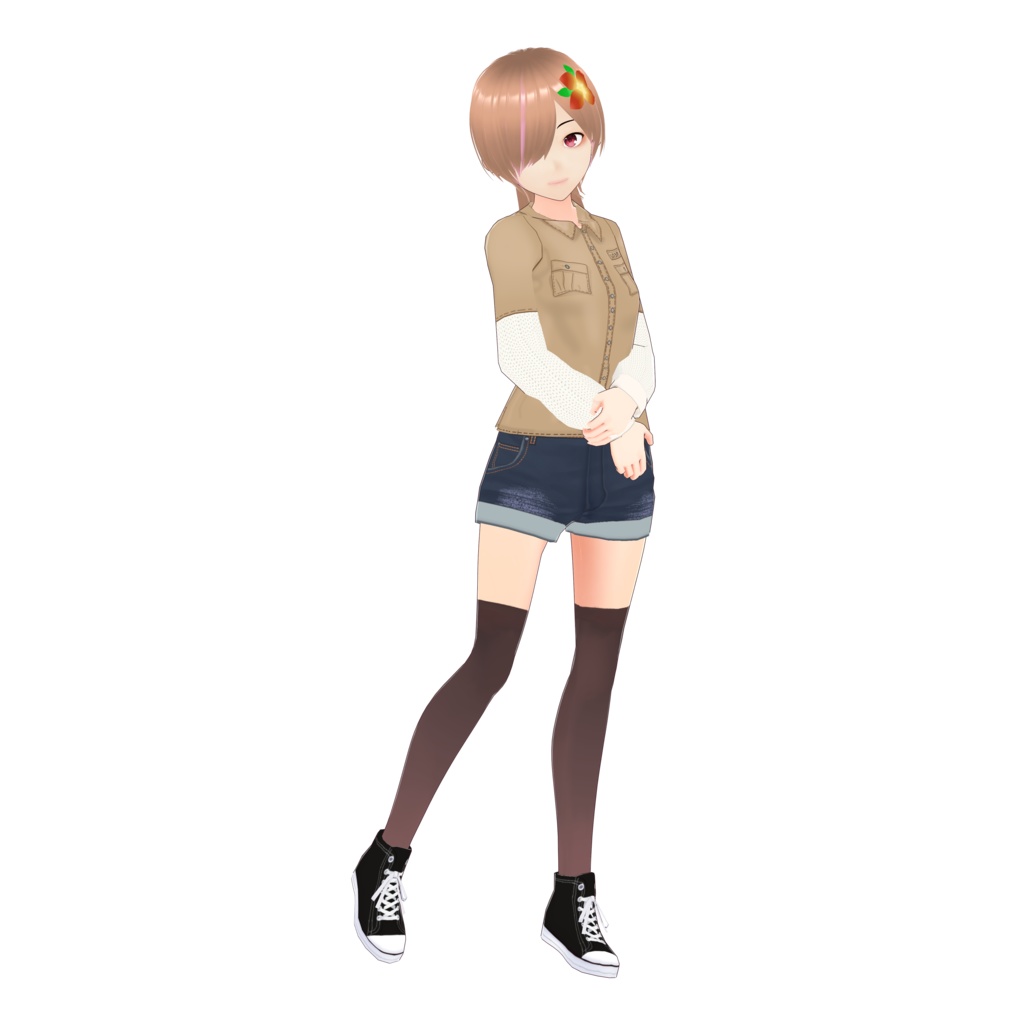 Casual shirt with sleeves / vroid texture