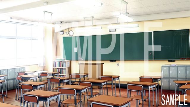 「学校の背景が全てそろう01」完全フリー素材集!! 410枚昼夕夜差分あり
