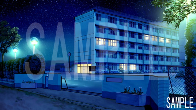 「学校の背景が全てそろう01」完全フリー素材集!! 410枚昼夕夜差分あり