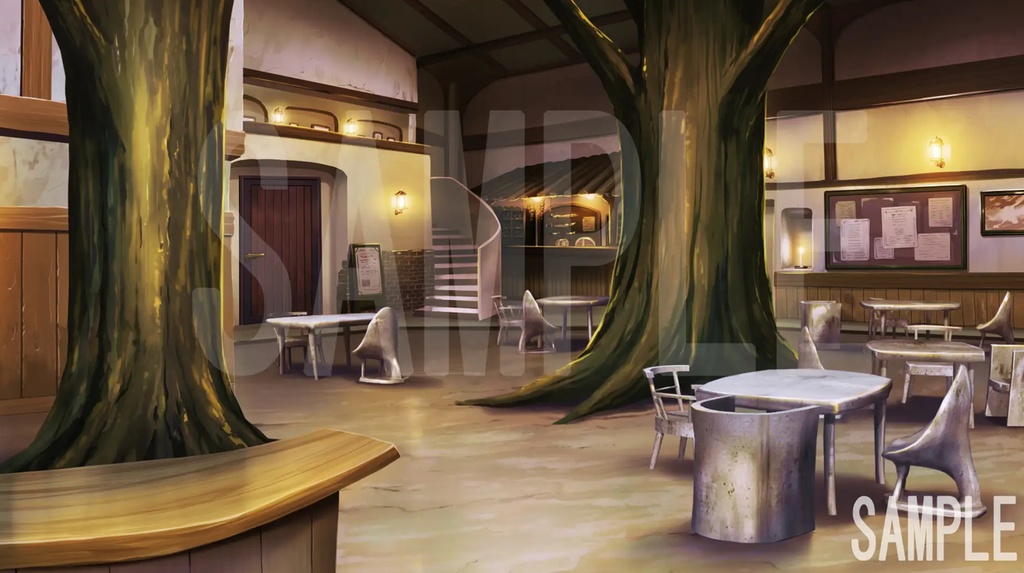 「ファンタジー背景が全てそろう」完全フリー素材集!! 昼夕夜差分あり