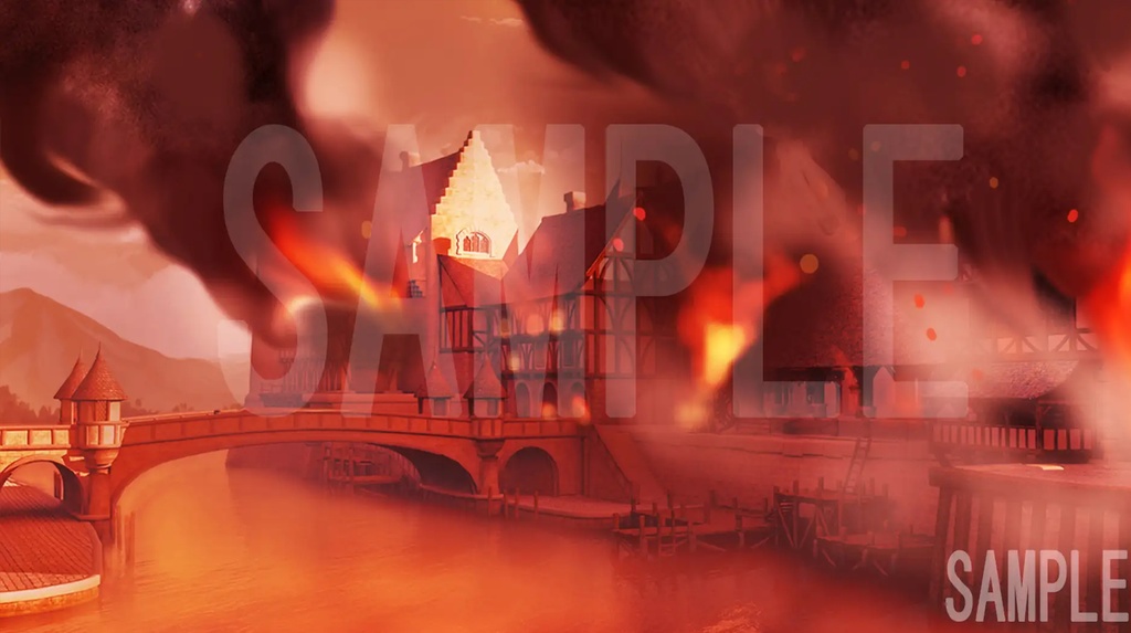 「ファンタジー背景が全てそろう」完全フリー素材集!! 昼夕夜差分あり