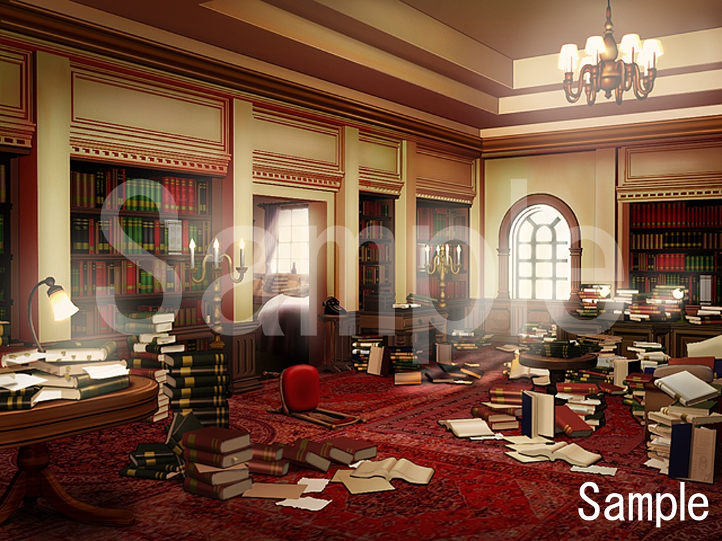 「ホラー洋館の背景がそろう01」完全フリー素材集!! 355枚朝昼夜あり