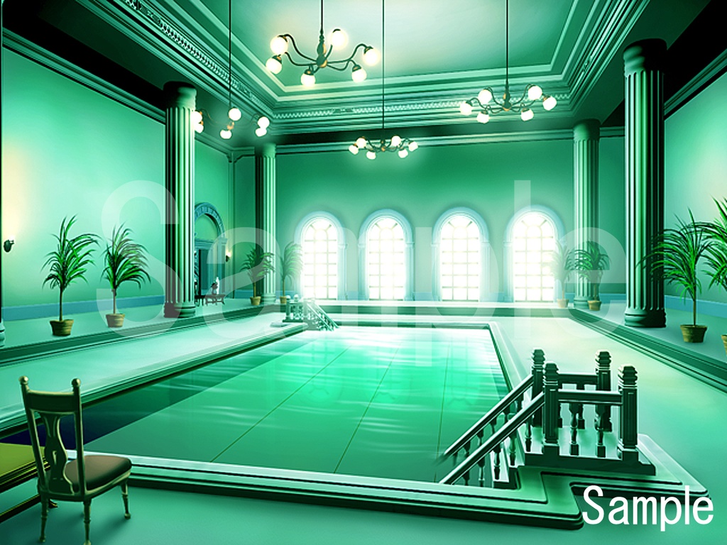 「ホラー洋館の背景がそろう01」完全フリー素材集!! 355枚朝昼夜あり