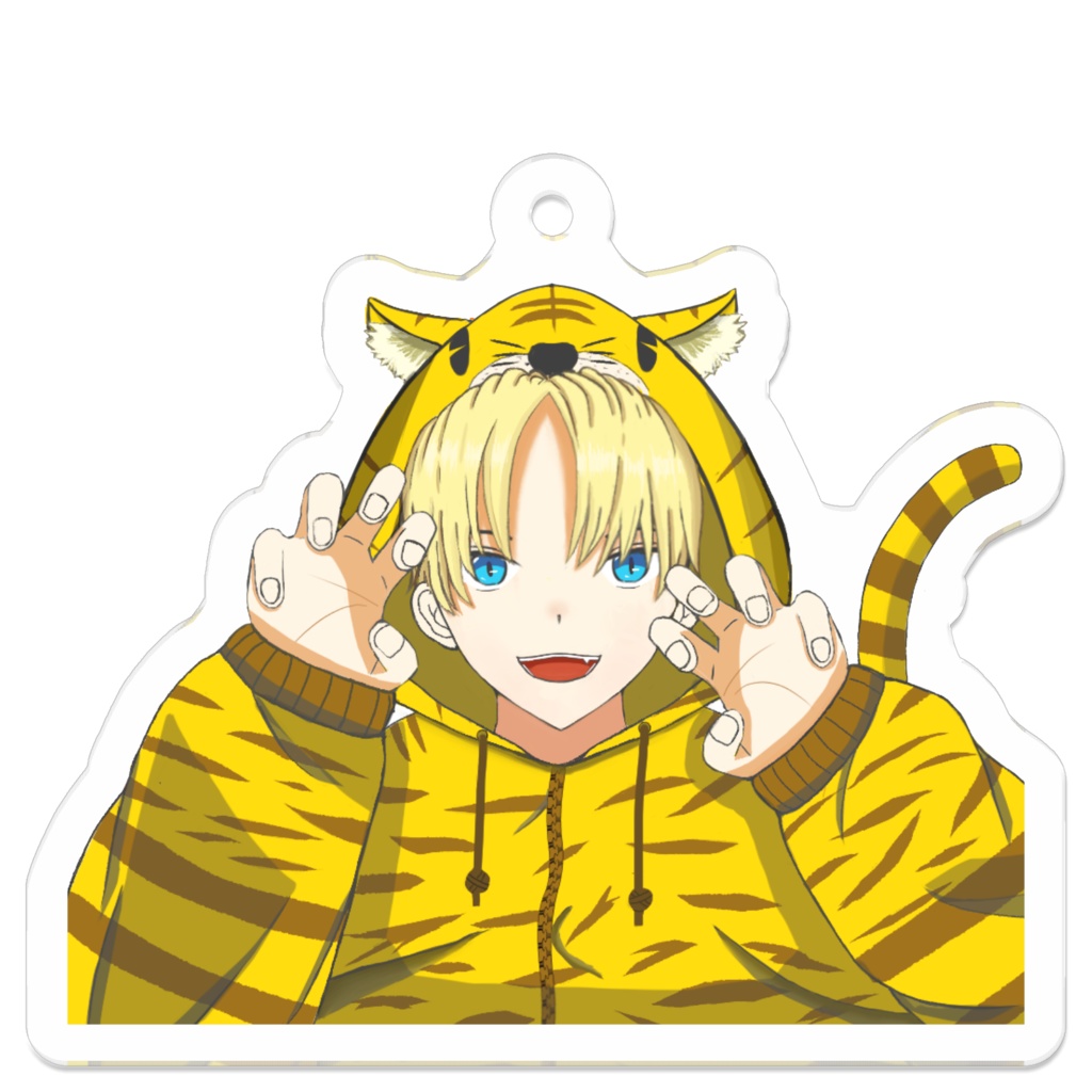 【アクリルキーホルダー 50×50】音波夏の寅年衣装アクリルキーホルダー【オリジナルデザイン】