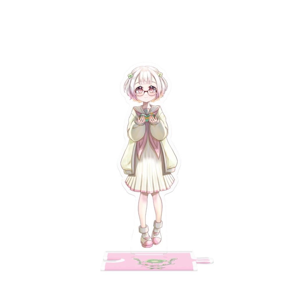 白詰さよは眼鏡ありver. つながるアクスタ バレンタインエディション(with 青海ましろ／春田こまち)
