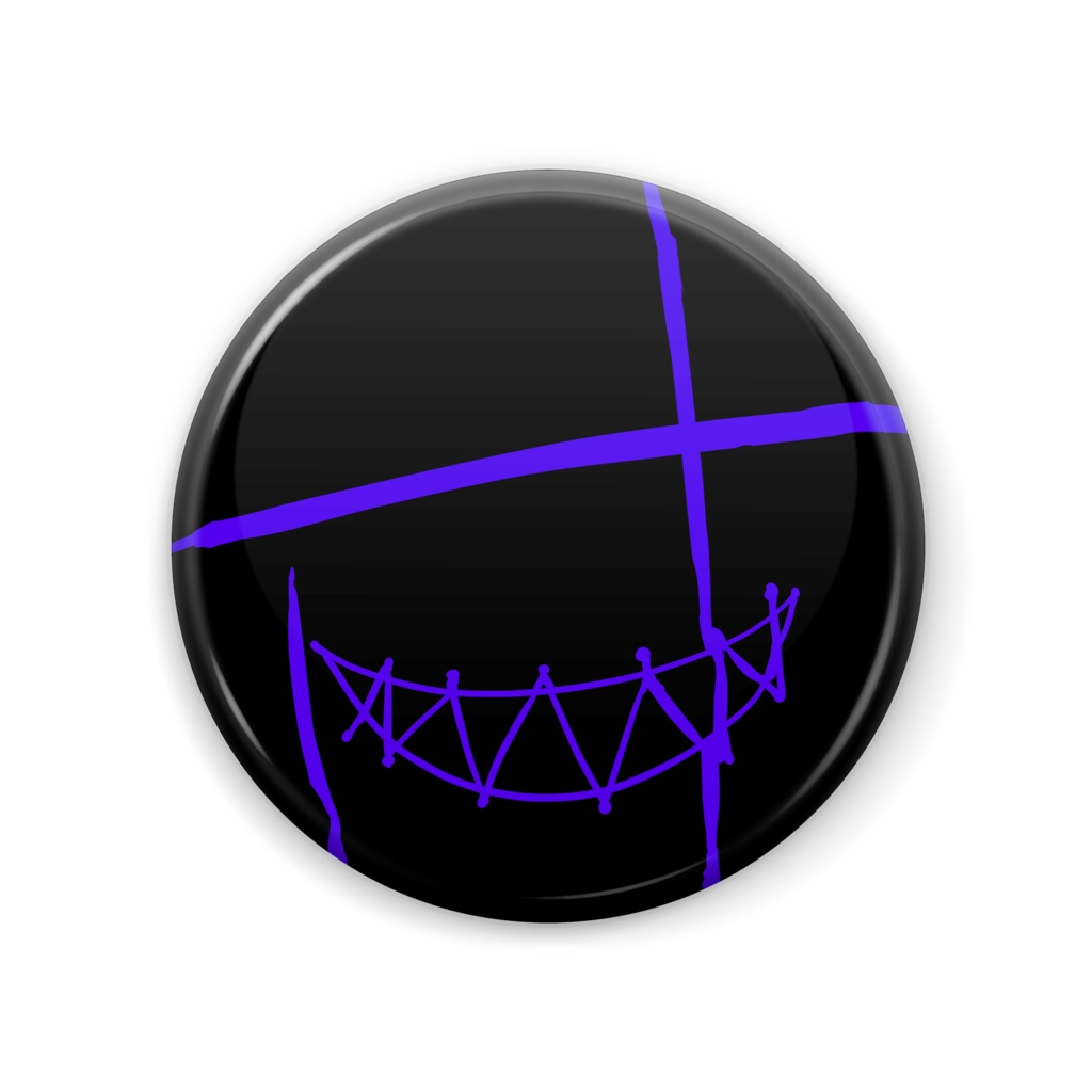 仮面男缶バッチ