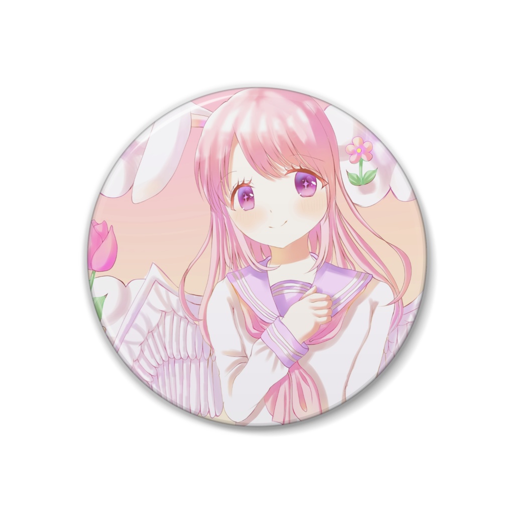 うさぎセーラー天使缶バッジ