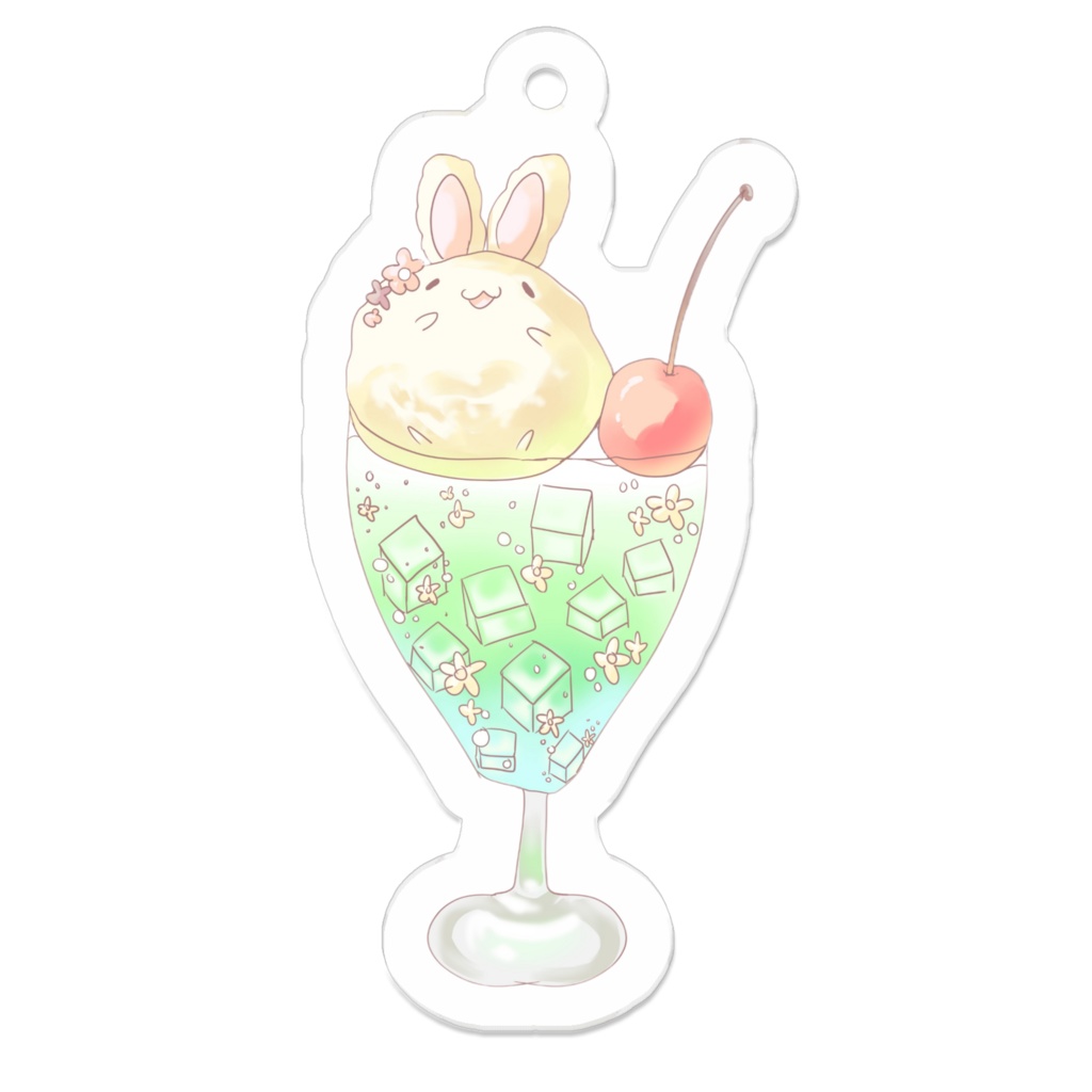 うさぎクリームソーダアクキー