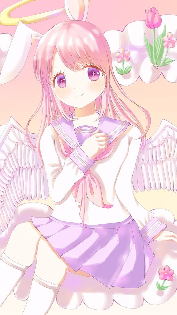 うさぎセーラー天使の壁紙