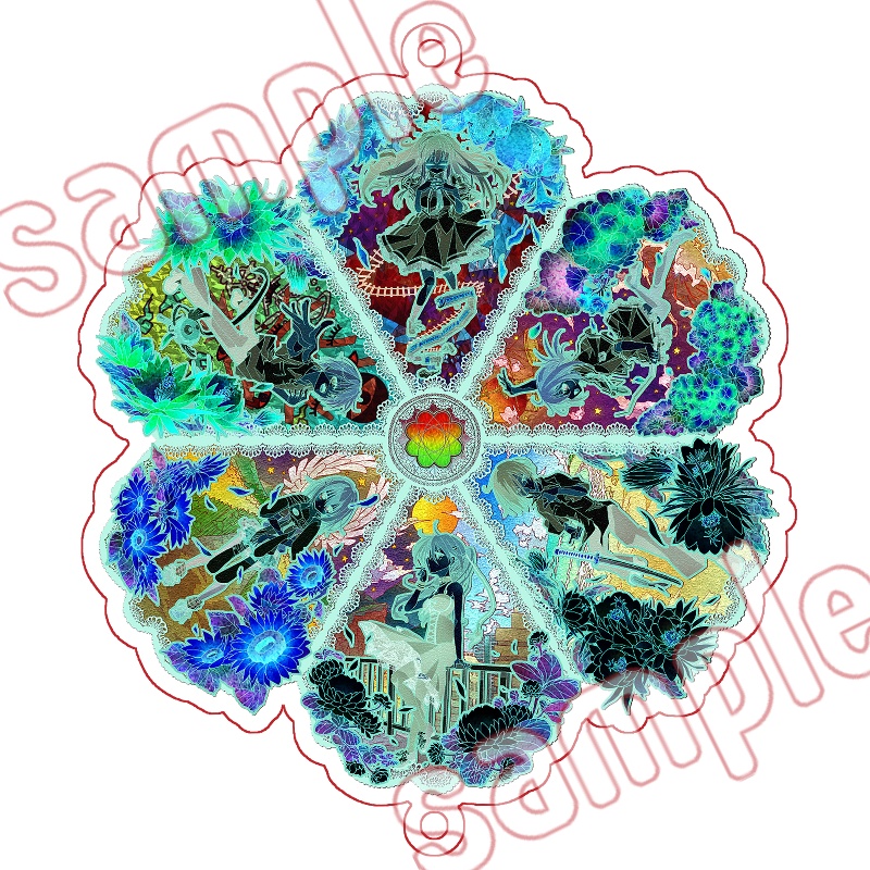 すば日々ステンドグラス風サンキャッチャー